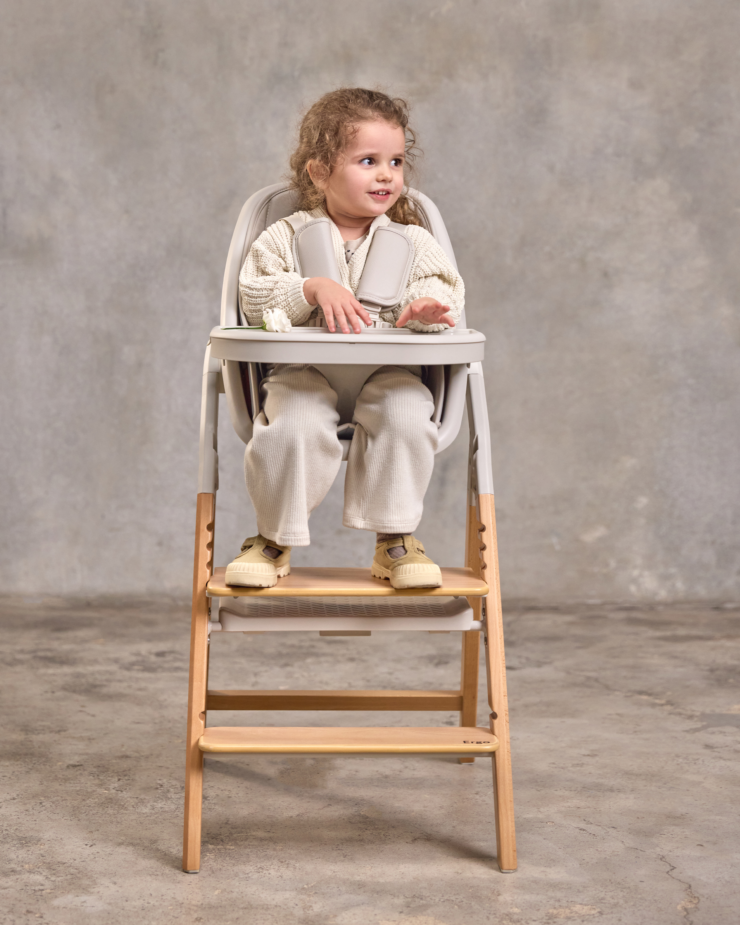Chaise longue, high chair, side chair and Ergo training tower